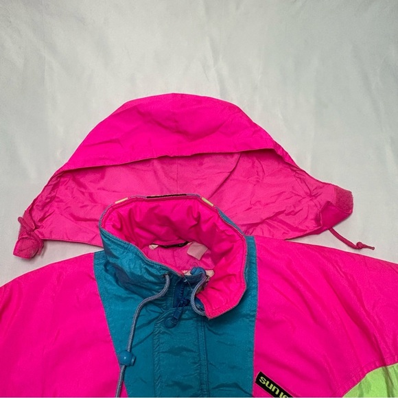 Vintage Sun Ice Girls 6 Winter Ski Jacket Colour Block 80s Vibrant Bright Winter - Picture 5 of 12